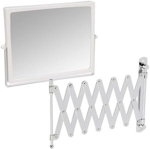JERDON Two-Sided Swivel Wall Mount Mirror - Vanity Mirror with 5X Magnification & 30 inch Wall Extension - Model J2020C