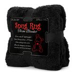 Snug Rug Special Edition Blankets Luxury Sherpa Fleece 127 x 178cm (50" x 70") Sofa Throw Blanket (Black)