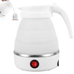 Foldable Electric Kettle 0.6L 600W Camping Kettle Mini Travel Kettle Portable Silicone Electric Water Boiler with Separable Power Cord Coffee Kettle Tea Coffee Maker for Hiking Camping Travel Picnic