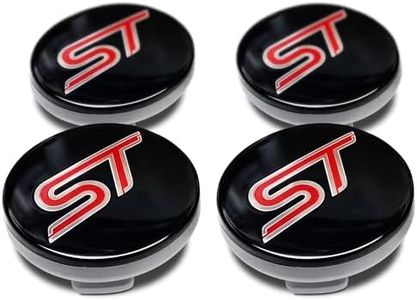 4PCS 54MM ST Racing Black RED Center Wheel HUB CAPS Emblem Cover CP9C-1A096-AA