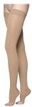 SIGVARIS Men’s & Women’s Essential Cotton 230 Open Toe Thigh-Highs w/Grip-Top 20-30mmHg