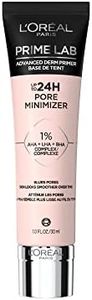 L’Oréal Paris Prime Lab 24H Pore Minimizer Foundation Primer - Pore Filler Primer with 1% AHA, LHA and BHA Complex - Blurs Pores and Resurfaces Skin, 30 mL