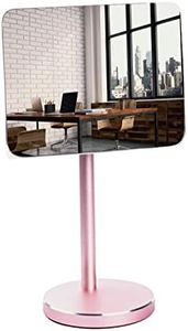 Desk and Cubicle Mirror to see behind you, ROSE-GOLD Stand with detachable Wide Angle real glass Mirror, SMALL & DISCRETE, beautiful design, perfect curvature for an exceptionally clear view