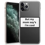 TULLUN Phone Case for iPhone 5 / 5s / SE 2016 - Clear Soft Gel Cover Warning Signs Aesthetic Quote Your Own Text - Mom Say's I'm Cool