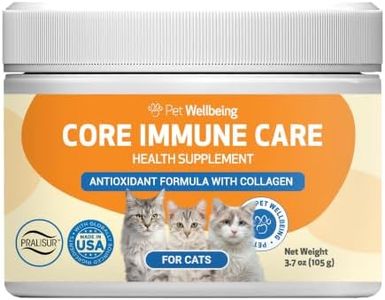 Pet Wellbeing Core Immune Care for Cats of All Ages - Daily Antioxidants, Immune Support, Collagen, Glutathione, Vitamin E - Veterinarian-Formulated Holistic Supplement 3.7 oz (105 g) Powder