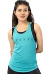 FUAARK Training Mesh Women's Workout Tops Comfort Fit Activewear Sports Tank Top to Pair with Sports Bras (X-Small, Turquoise)