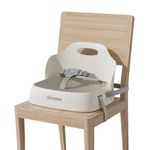 UBRAVOO Portable Booster Seat for Dining, Travel High Chair with 3-Point Harness and 2 Adjustable Straps, Washable Baby Food Chairs 6 Months Plus Sitting Up (Khaki)
