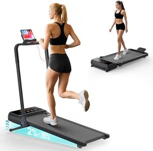 Walking Pad Treadmill for Home Foldable - 3-In-1 Under Desk Treadmills with 15% Auto Incline Handles LED Display Tablet Holder and Remote Control, 3.5HP Compact 136KG Capacity Running Machine
