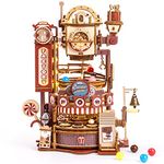 ROKR 3D Wooden Puzzles for Adults Marble Run Chocolate Factory, Brain Teaser Model Building Kits for Adults to Build, Desk Decor for Boys Ages 14+