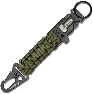 Holtzman's Gorilla Survival Ultimate 5-in-1 Paracord Keychain with Carabiner for Camping, Fishing, Hunting & Outdoor Emergencies