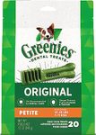 Greenies Original Dog Dental Chew | Petite Size 20 Count - Pack of 5