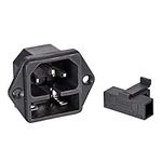 uxcell Panel Mount Plug Adapter AC 