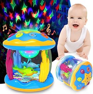 Baby Toys 6 to 12 Months - Musical Projector Rotating Light Up Toys, Tummy Time for Infant 12-18 Months, Learning Toys for Toddler 1 2 3 Years Old, Birthday Gifts for Boys Girls 0-3-6-9-12-18 Months