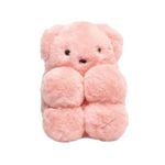 NAPP MALL Cute Teddy Sling Bag, Fluffy Bunny Shoulder Bag | Cross Body Sling Bag For Girls, Women Sling Bag | Soft Hand Bag For Boys & Girls Best birthday gift/Kids Bag/Travel Bag (PINK)