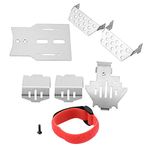 RC Car Chassis Armor, 6 Pcs Stainless Steel Chassis Armor Chassis Plate Accessories for Traxxas RC Car