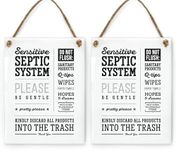 6x8 Inch Septic System Please Be Gentle Designer Bathroom Sign ~ Ready to Hang ~ Premium Finish, Durable (2)