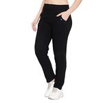 Fashiol Women's Warm Stylish Jegging Track Pant Regular Fit Inside Fleece Trouser Soft Pajama Winter Wear Wear Bottom (Black, 6XL)