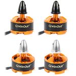 Qwinout 1806 2400KV CW CCW Brushless Motor for DIY 2-3S FPV Racing Drone 250 Mini Drone Multi-Rotor CC3D 260 330 RC Quadcopter (2 pcs CW + 2 pcs CCW)