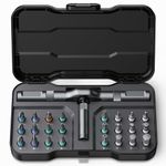 Bomivoi 24 in 1 Magnetic Screwdriver Set, DIY Ratchet Screwdriver Set, Multi Bit Magnetic Drive Set with Detachable Ratchet Handle, Portable Precision Repair Tool Kit for Funiture Computer Bicycle