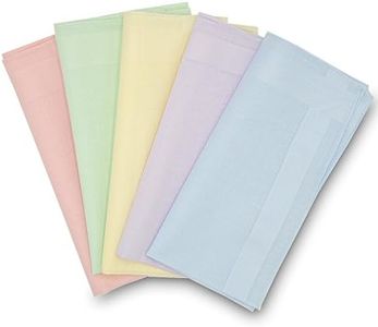 GB Women's 100% Cotton Handkerchiefs with Stripe Candy Color 5 Pieces Set