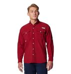 Columbia Men's Bahama II Long Sleeve Shirt, 2024 Beet, Medium