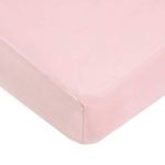 Dudu N Girlie Jersey Cotton Single Travel Cot Fitted Sheet, 65 cm x 95 cm, Pink