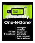 Dreambly Laundry Sheet, Organic, 6 in 1 Detergent, Whitener, Stain Remover, Brightener, Fabric Softener, Anti-Static, 40 Sheets (1 Pack)