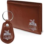 North Melbourne Kangaroos AFL Leather Wallet & Keyring Gift Pack