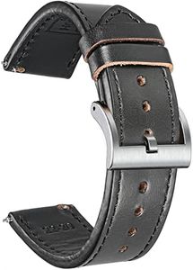 Leather Watch Bands for Men, 18mm Horween Vintage Quick Release Replacement Watch Strap for with Heavy Duty Dust Buckle