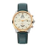 Titan Maritime Quartz Chronograph White Dial Green Leather Strap Chronograph Watch for Men - NT1830KL01