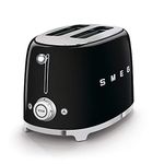 SMEG 2 Slice Retro Toaster, TSF01BLUS, Black