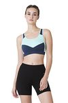 Van Heusen Proactive Women Racerback Sports Bra - Cotton Elastane - Anti Bacterial, Wireless, Padded, Full Coverage