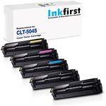 5 Inkfirst® Toner Cartridges CLT-K504S CLT-C504S CLT-M504S CLT-Y504S,Black Cyan Magenta Yellow Compatible Remanufactured for Samsung CLP-415 CLP415 (1 Set + 1 Black) CLX-4195FW CLX-4195FN CLX-4195N CLP-415N CLP-415NW 504S 504