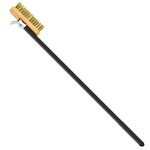 G.a HOMEFAVOR Pizza Oven Brush Stone Cleaner Brass Bristles & Steel Scraper Cleaning Tool With Detachable Long Handle For Oven BBQ Grill, Total Length 31.1'' or 46.5''