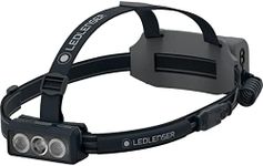 Ledlenser NEO9R LED headlamp Trail Running, Running lamp, Bright, 1200 lumens, Rechargeable, red Rear Light, Chest Strap, Reflective Headband (Black)