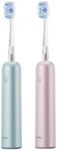 Laifen Wave Pro Toothbrushes Bundle, Smart Sensor & 70-Day Battery, 4 Brush Heads, Blue & Pink Aluminum