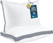 Utopia Bedding Bed Pillows for Sleeping Queen Size (Grey), Set of 2, Cooling Hotel Quality, Gusseted Pillow for Back, Stomach or Side Sleepers