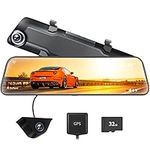 WOLFBOX 12'' Mirror Dash Cam with W