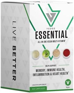 Vegan Daily Multivitamin Contains Vitamin D, Vitamin B12, Algal Oil for Vegan EPA & DHA - Natural Vitamins, Minerals - 30 Day Supply, Vegan Omega 3 - Vedge Nutrition Essential