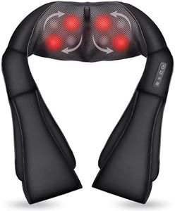 oolong Neck Back Shoulder Massager with Heating Function, 3D Massage Knee Pillow, Portable Electric Shiatsu Shoulder Massager, Leg Massager for Neck, Back, Shoulder, Feet and Legs-Ideal Gift (Black)