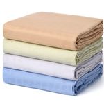Momcozy Swaddle Blanket 47 X 47 Inches, Breathable Bamboo Muslin Swaddle Blankets for Baby Boy & Girl, Swaddle Blankets Breathable Soft and Skin-Friendly, Baby Blankets Unisex 4 Pack,Blue