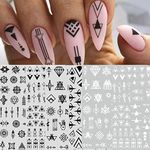 12 Sheets Geometric Nail Art Sticke