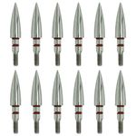 100/125/150/200/250/300 Grains Field Points Practice Field Tips, Archery Target Practice Hunting Arrow Tip for Recurve, Compound Bow Crossbow, Stainless Steel Screw in Broadheads (125 Grain)