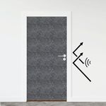 MMT Acoustix® Door Soundproof Tiles with Door Seals | Find Privacy, Effective Door Sound Isolation, Includes Installation EZ Tape, ARAI Tested (6x3 Feet Door | 18 Pcs, Dark Grey)