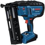 BOSCH GNH18V-16MAN 18V Brushless 16 Gauge Angled Finishing Nailer, Holds up to 1,600 Nails per Charge, One Hand Activation, Tool-Free Jam Cleaning,