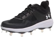 Under Armour Women's Glyde Mt Softball Shoe, Black (001)/Black, 8