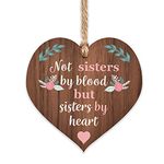 Manta Makes Sister Wooden Best friend Hanging Heart Plaque | Friendship and Love Sign