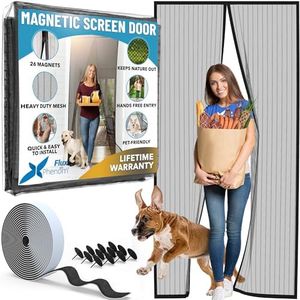 Flux Phenom The Original Magnetic Fly Screen Door - Easy 15-Min Install, Self-Closing, Bug Protection, Pet-Friendly - Perfect Fly Screens for Patio Doors, Mosquito Net for Door - FITS UP to 97x208cm