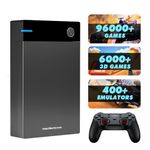 12TB Retro Gaming Hard Drive with 96000+ Classic Games, Compatible with 400+ Emulators, 6000+3D Games, Portable Game Hard Drive Compatible with Win 7/8/10/11