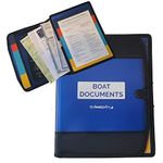 Boat Documents Organizer - Large Size Waterproof Case for Boat Papers - Keep All Documents Safe and Organized - The Boat Galley (Blue)